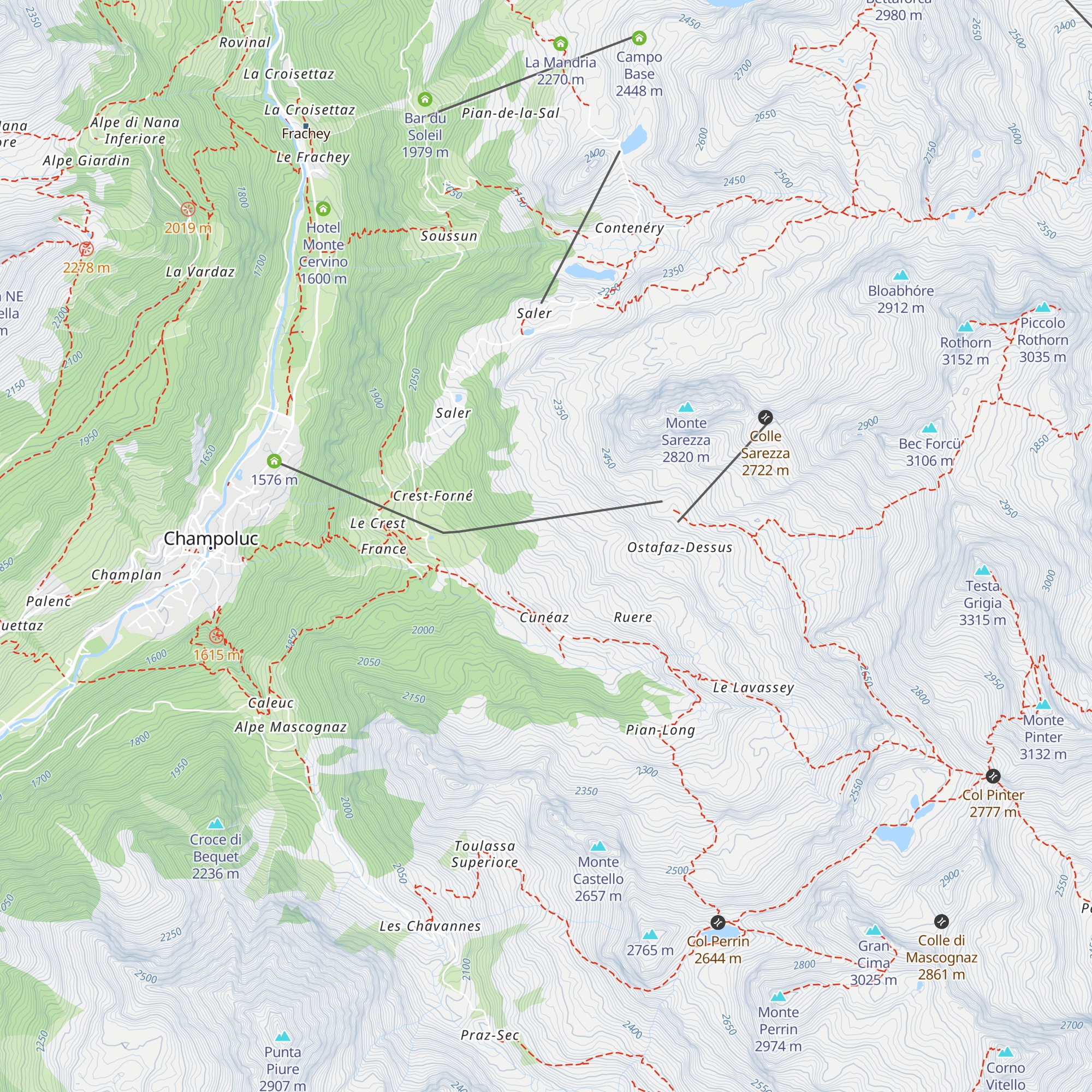 Baita Stella Alpina map