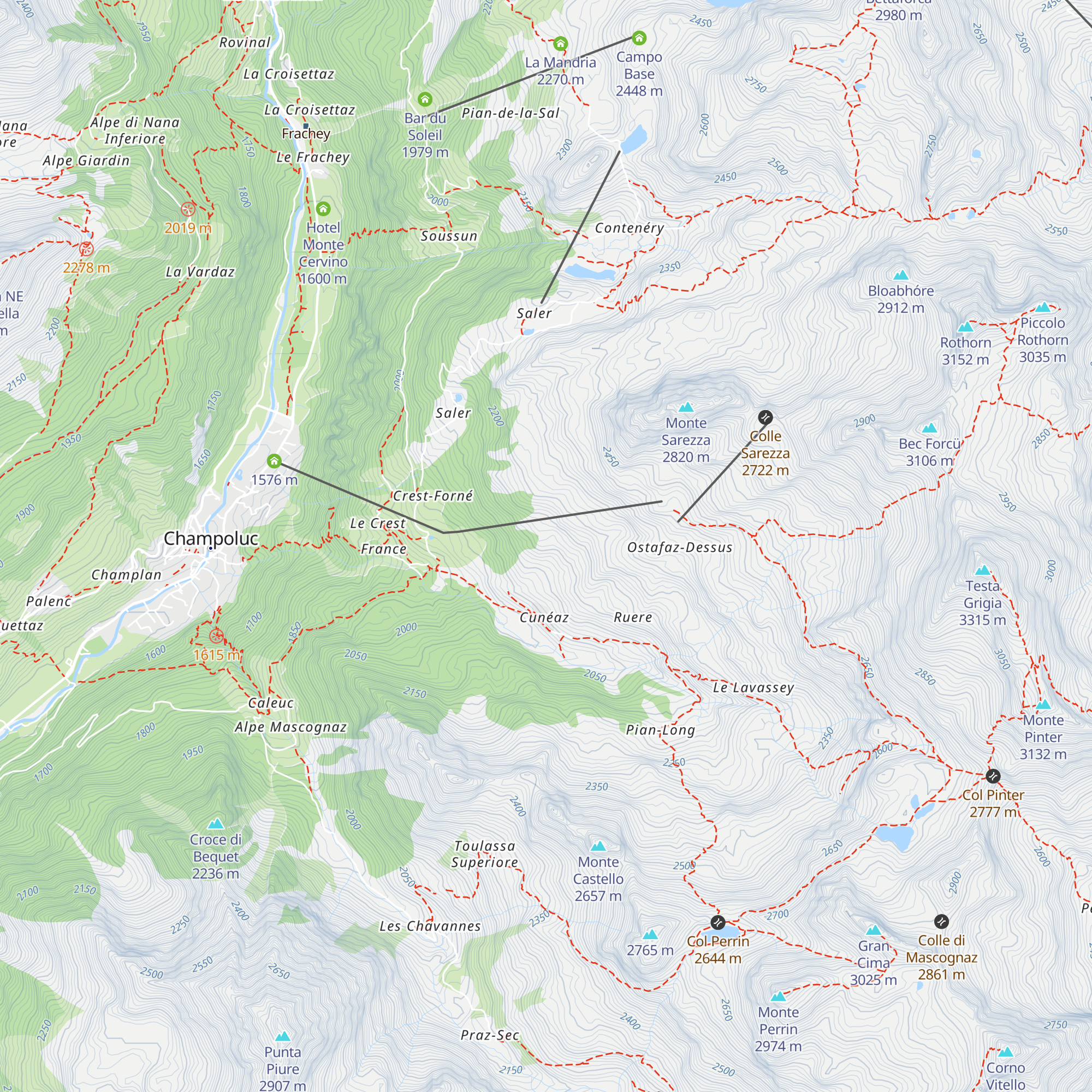 Baita Stella Alpina map