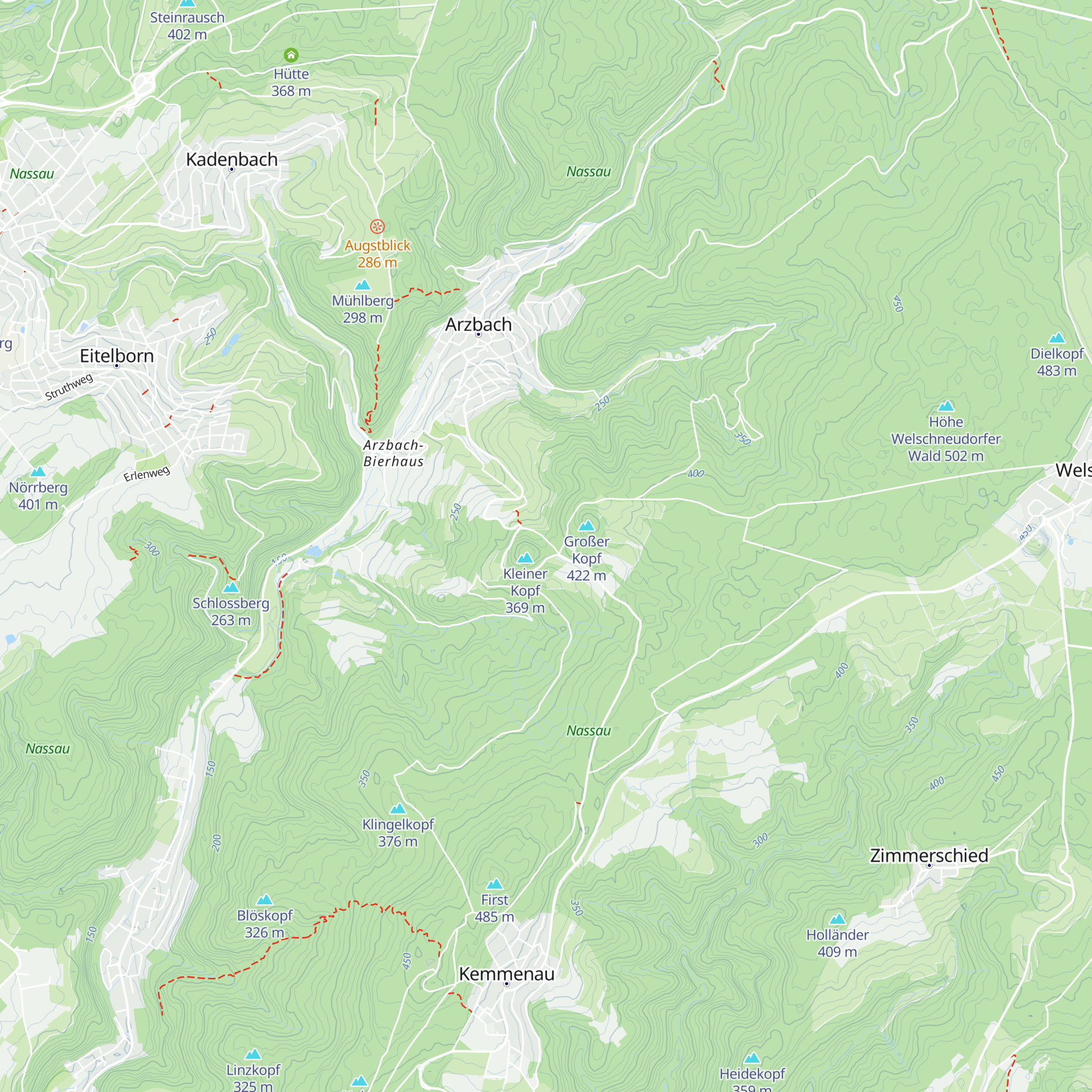 Augstblick-Hütte map