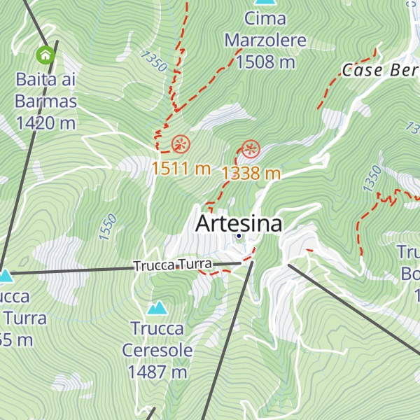 Map of Rifugio FIE Artesina