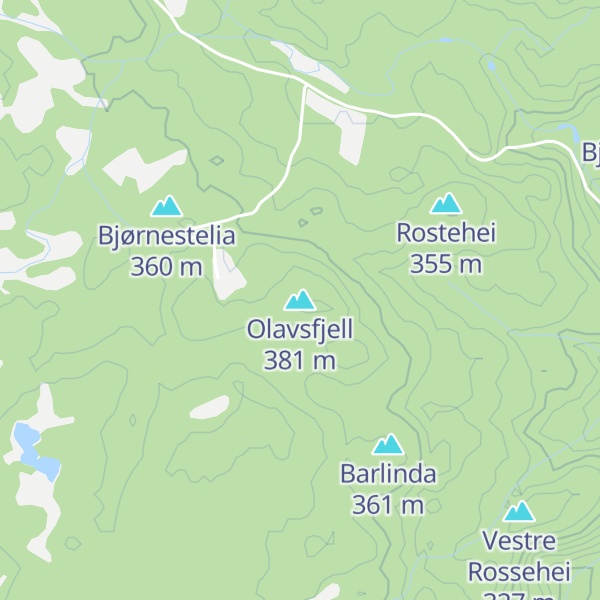 Map of Olavsfjell