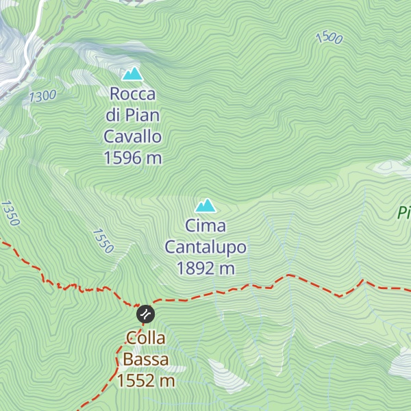 Map of Cima Cantalupo