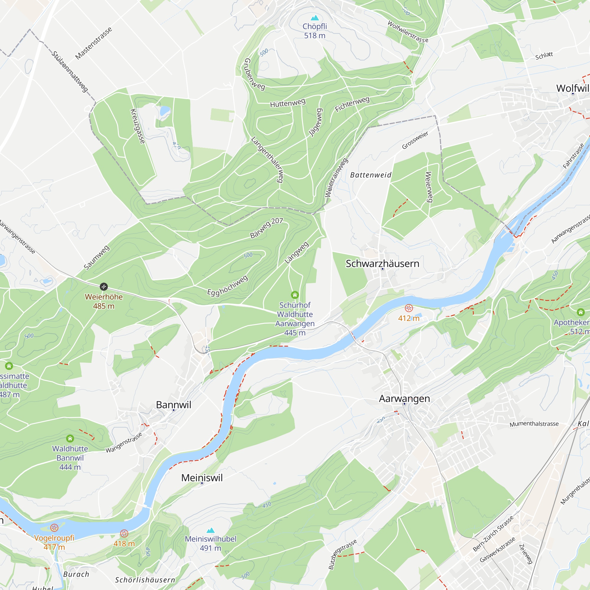 Schürhof Waldhütte Aarwangen map