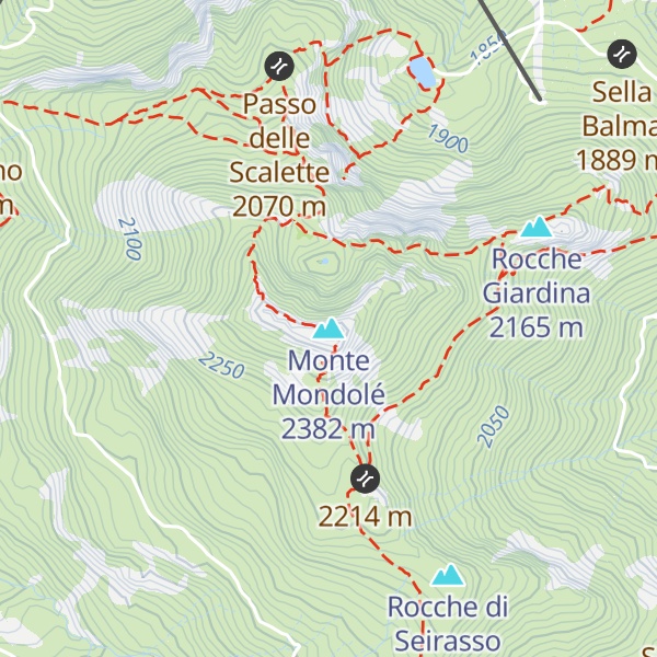 Map of Monte Mondolé