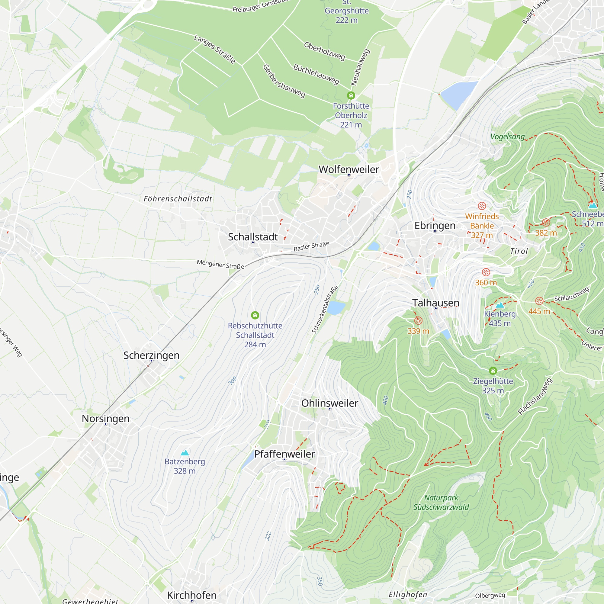 Rebschutzhütte Wolfenweiler map