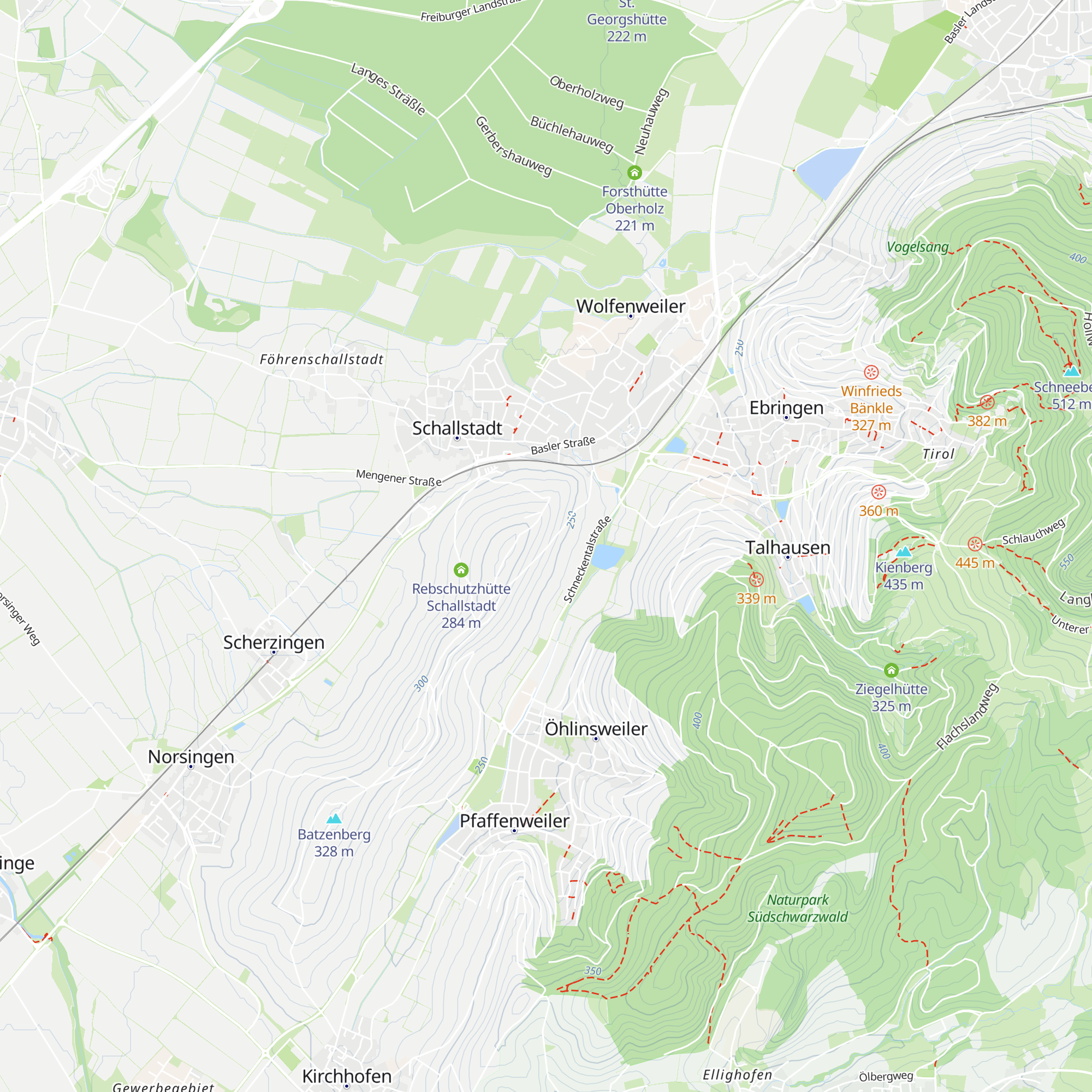 Rebschutzhütte Wolfenweiler map