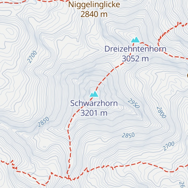 Map of Schwarzhorn