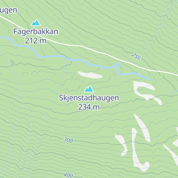 Map of Skjenstadhaugen