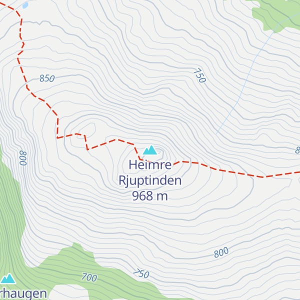 Map of Heimre Rjuptinden