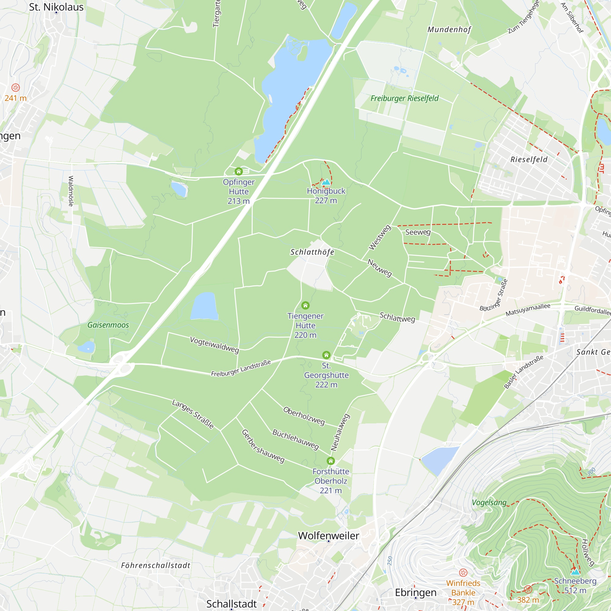 Tiengener Hütte map