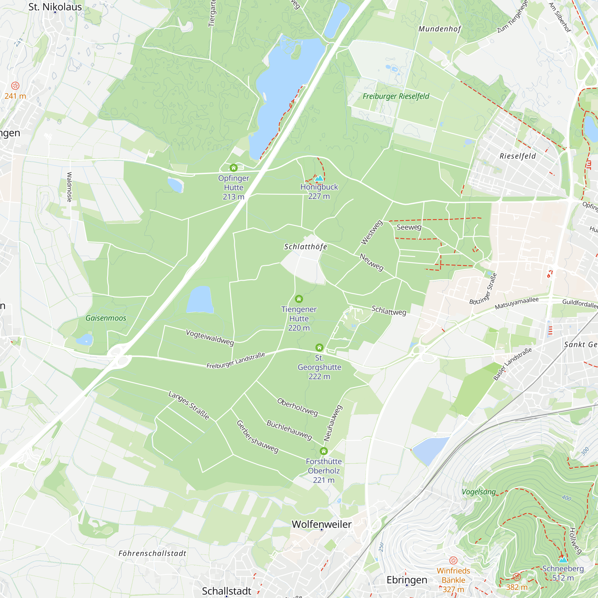 Tiengener Hütte map