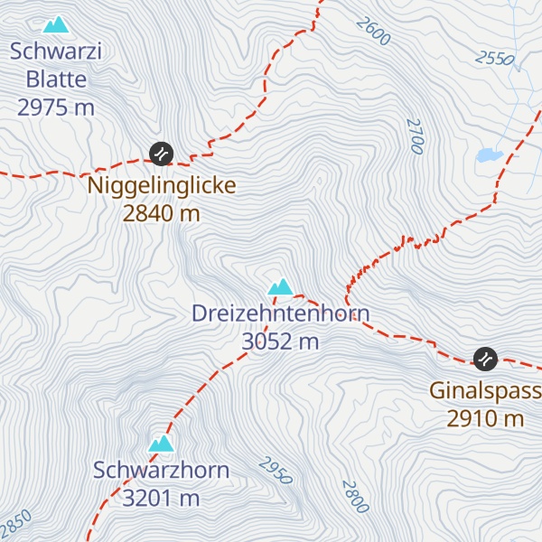 Map of Borterhorn