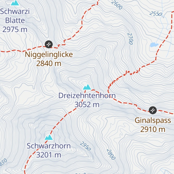 Map of Dreizehntenhorn