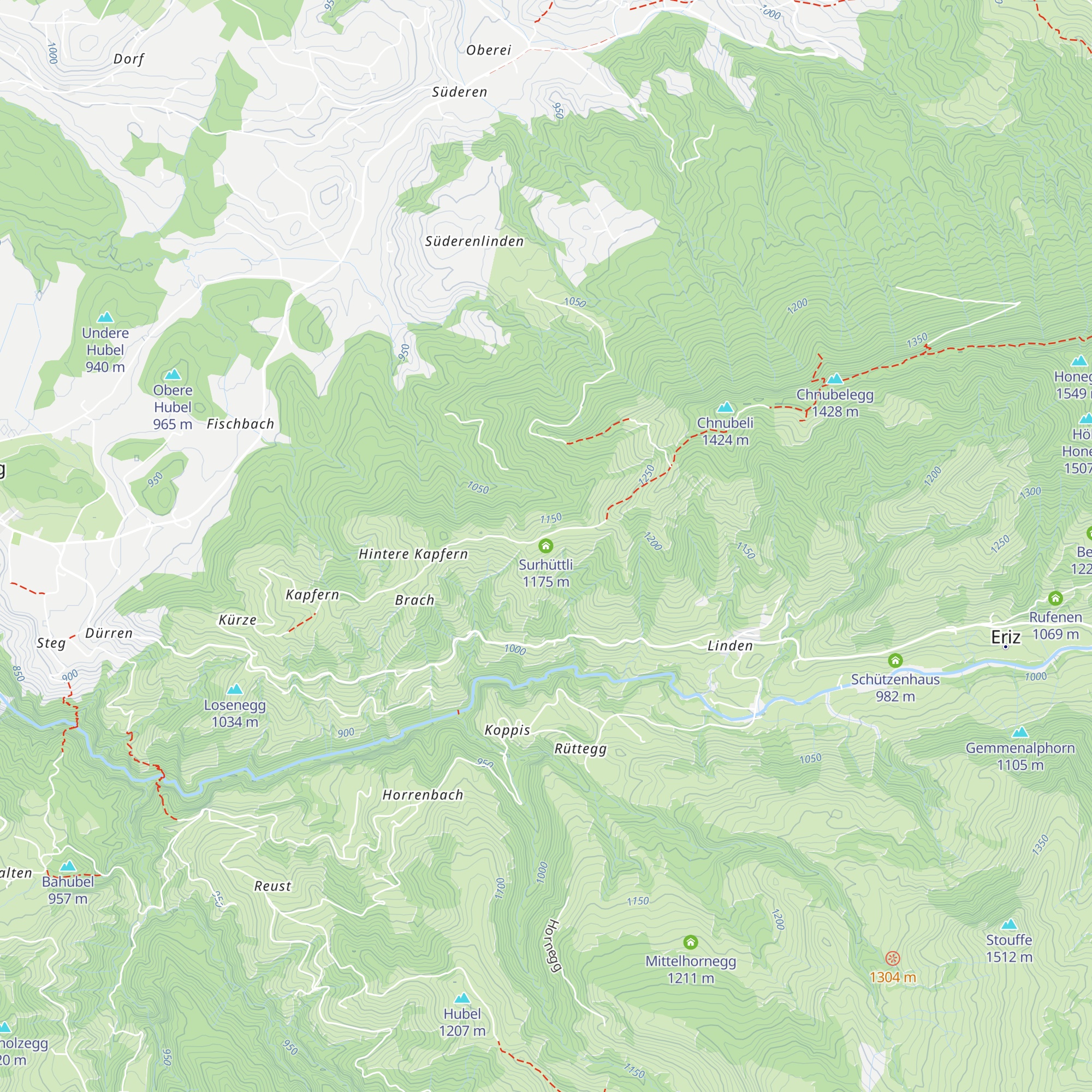 Surhüttli map