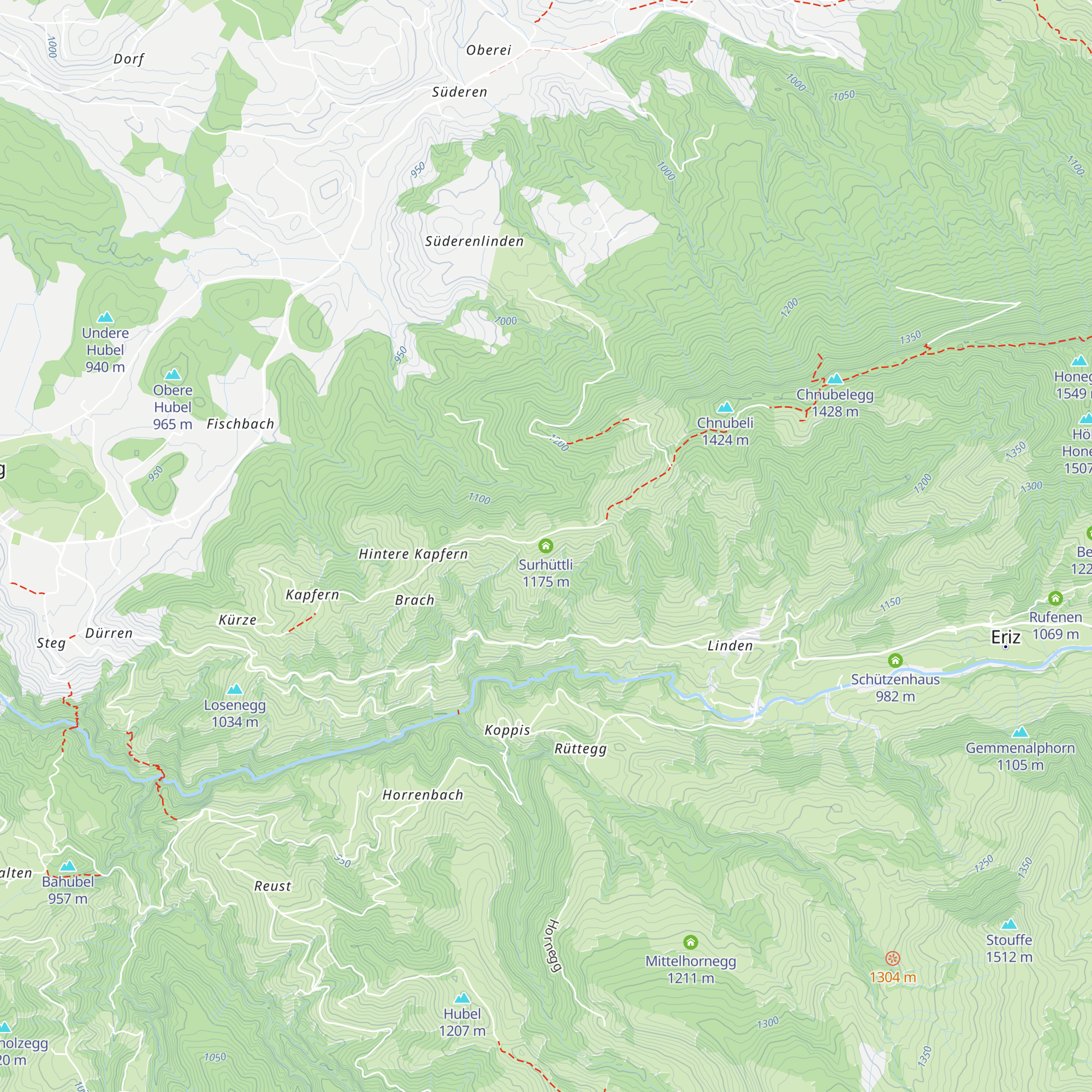 Surhüttli map