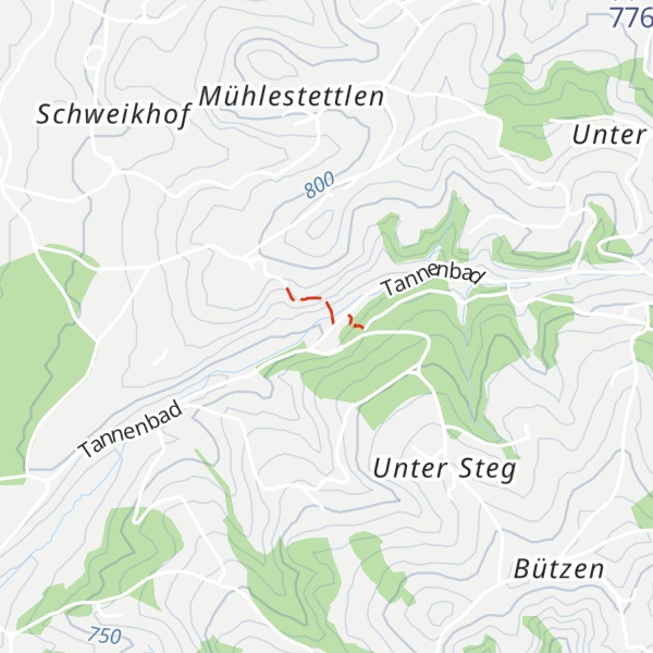 Map of Restaurant Tannenbad