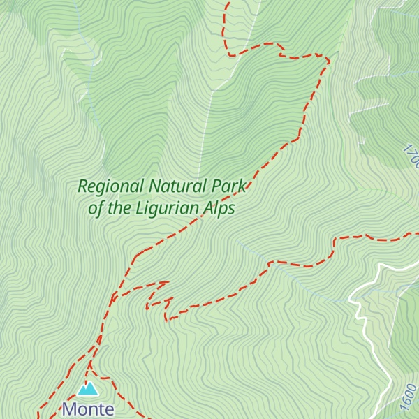 Map of Cima Omo dell'Alpetta