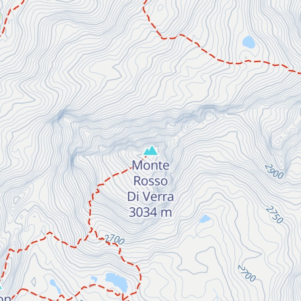 Map of Monte Rosso Di Verra