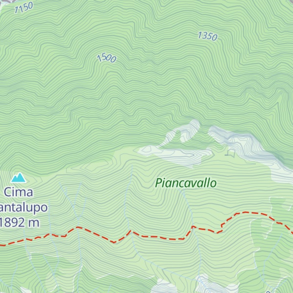 Map of Cima di Pian Cavallo