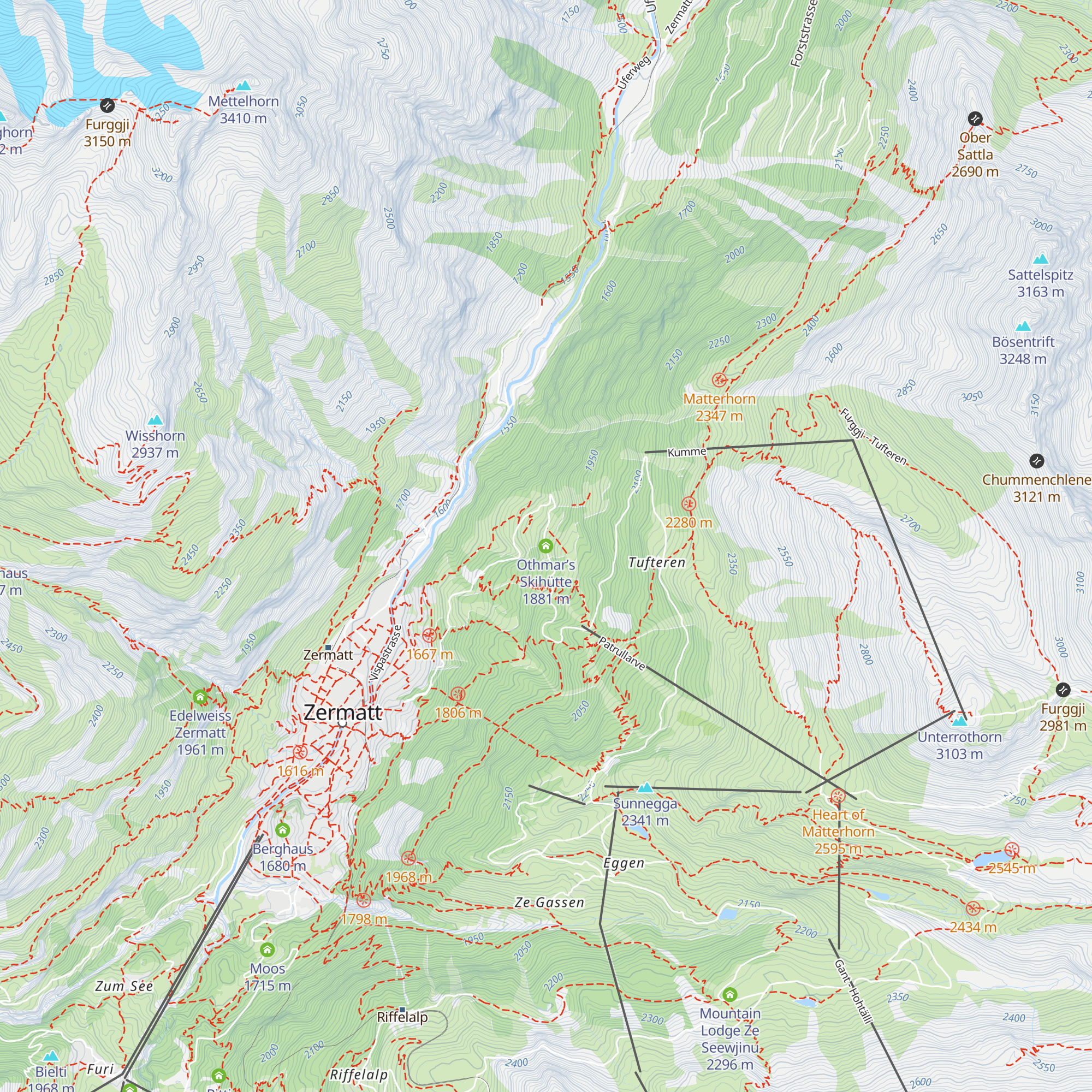 Othmar’s Skihütte map