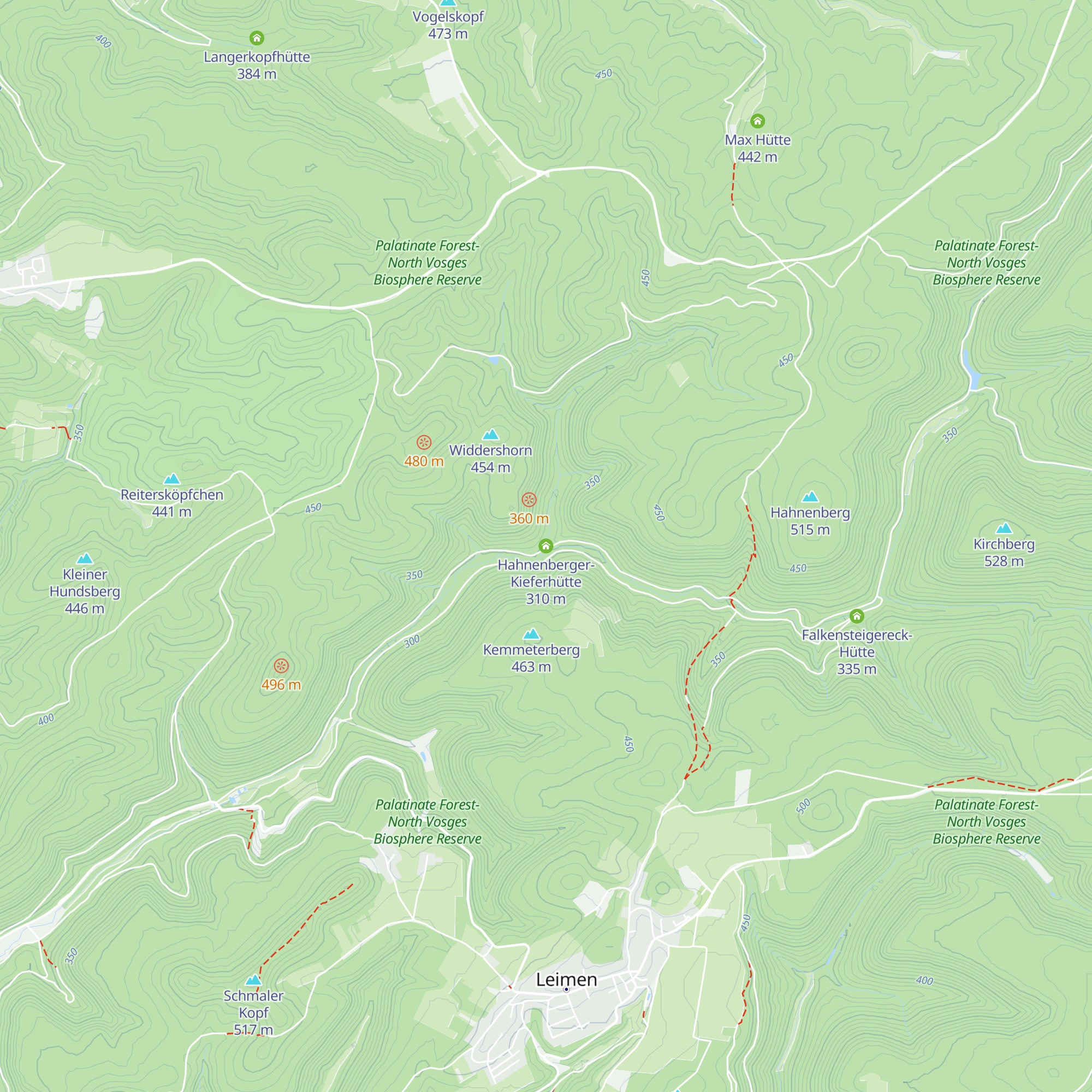 Hahnenberger-Kieferhütte map
