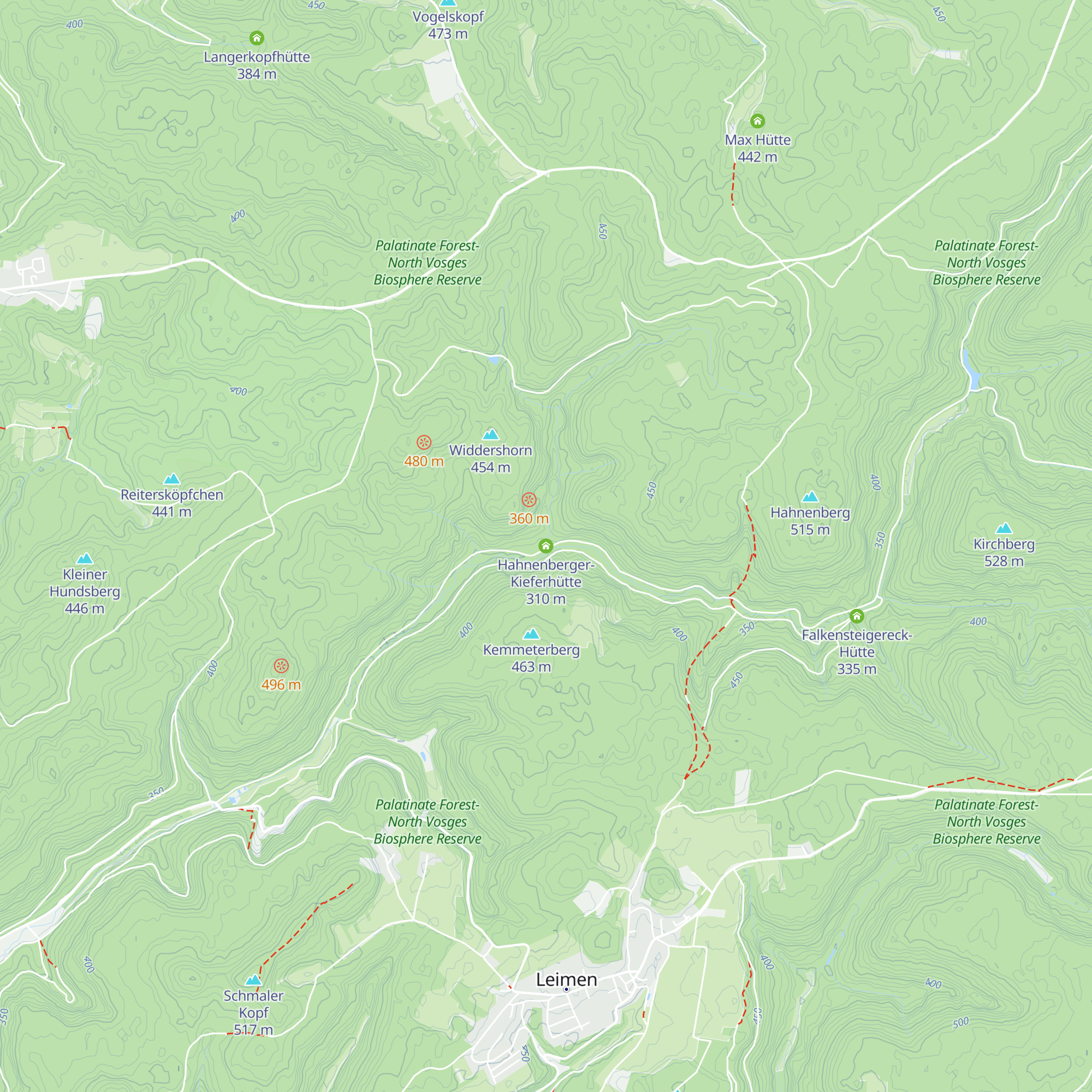 Hahnenberger-Kieferhütte map