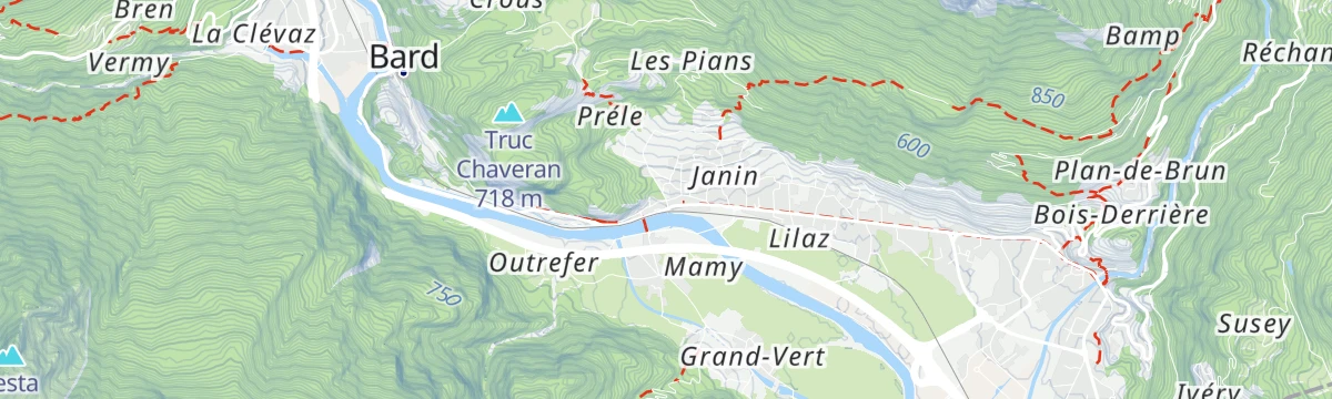 Map of the start of Cammino Balteo 4° tappa