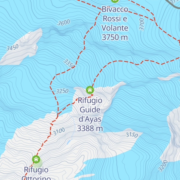 Map of Rifugio Guide d'Ayas