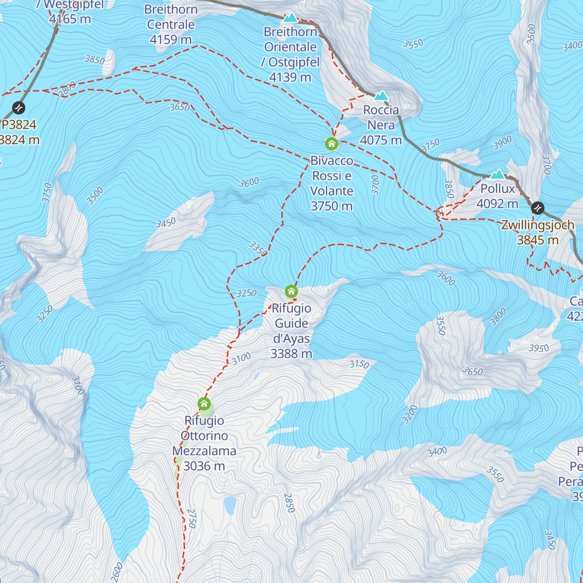Rifugio Guide d'Ayas map