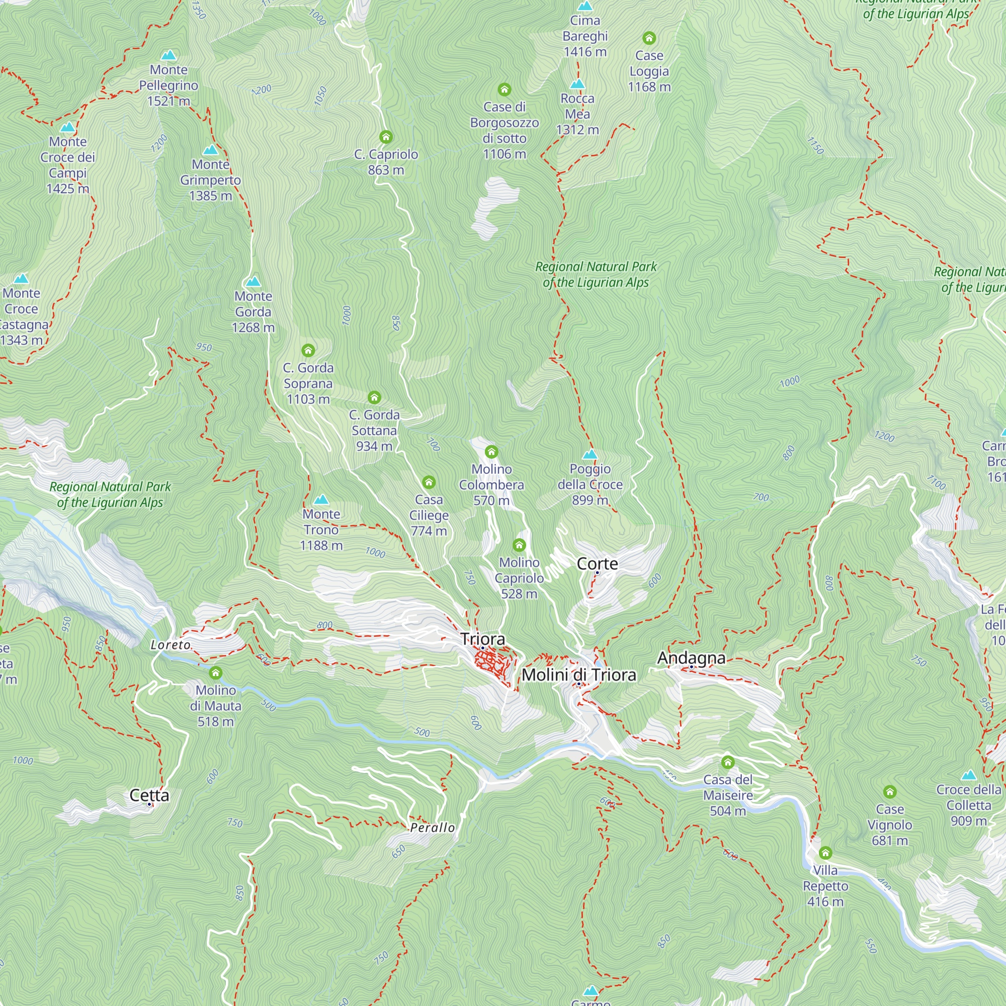 Molino Mole Rosse map