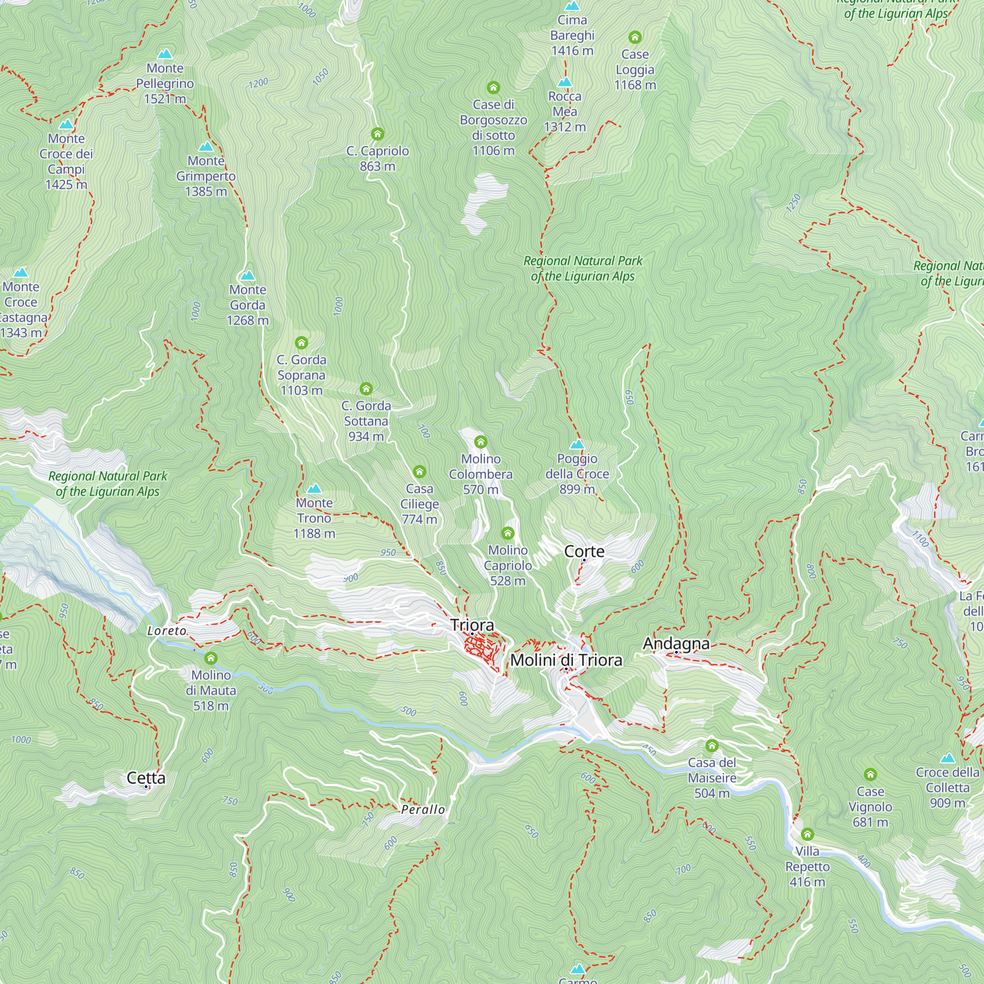 Molino Mole Rosse map