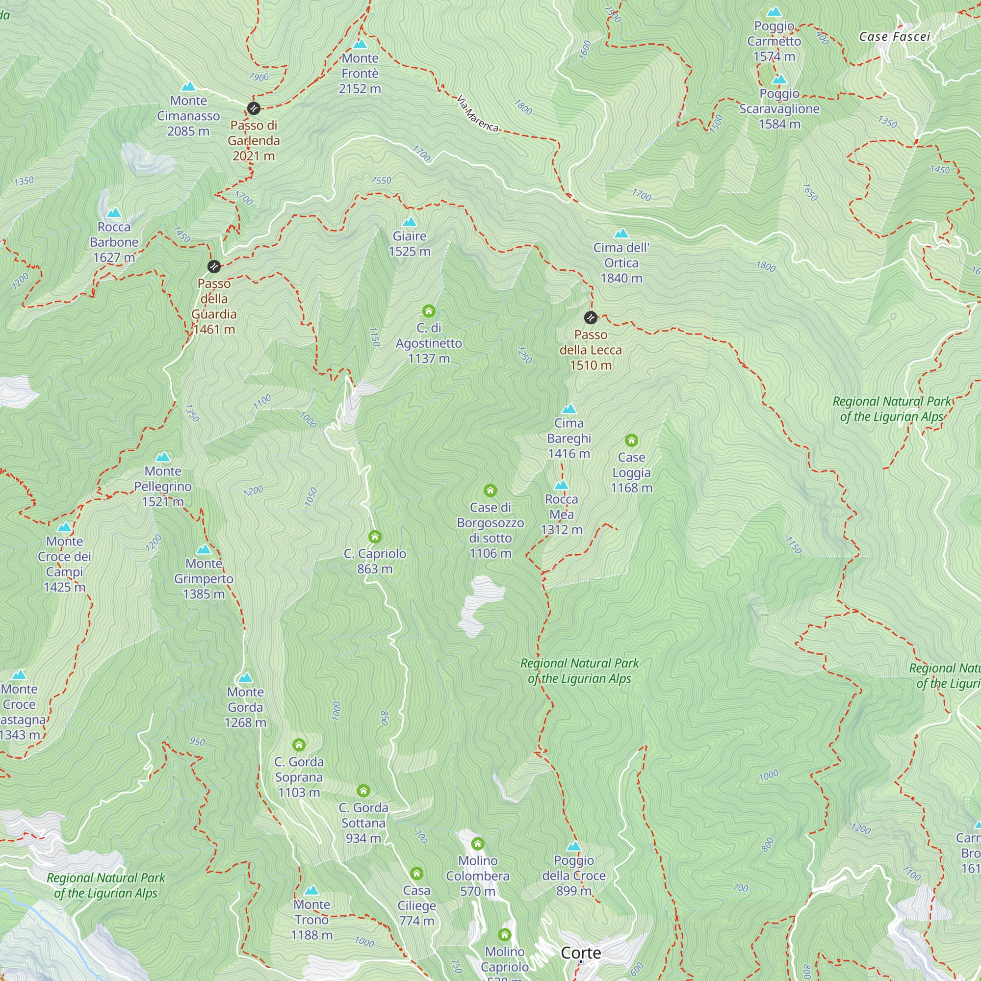 Case di Borgosozzo di sotto map