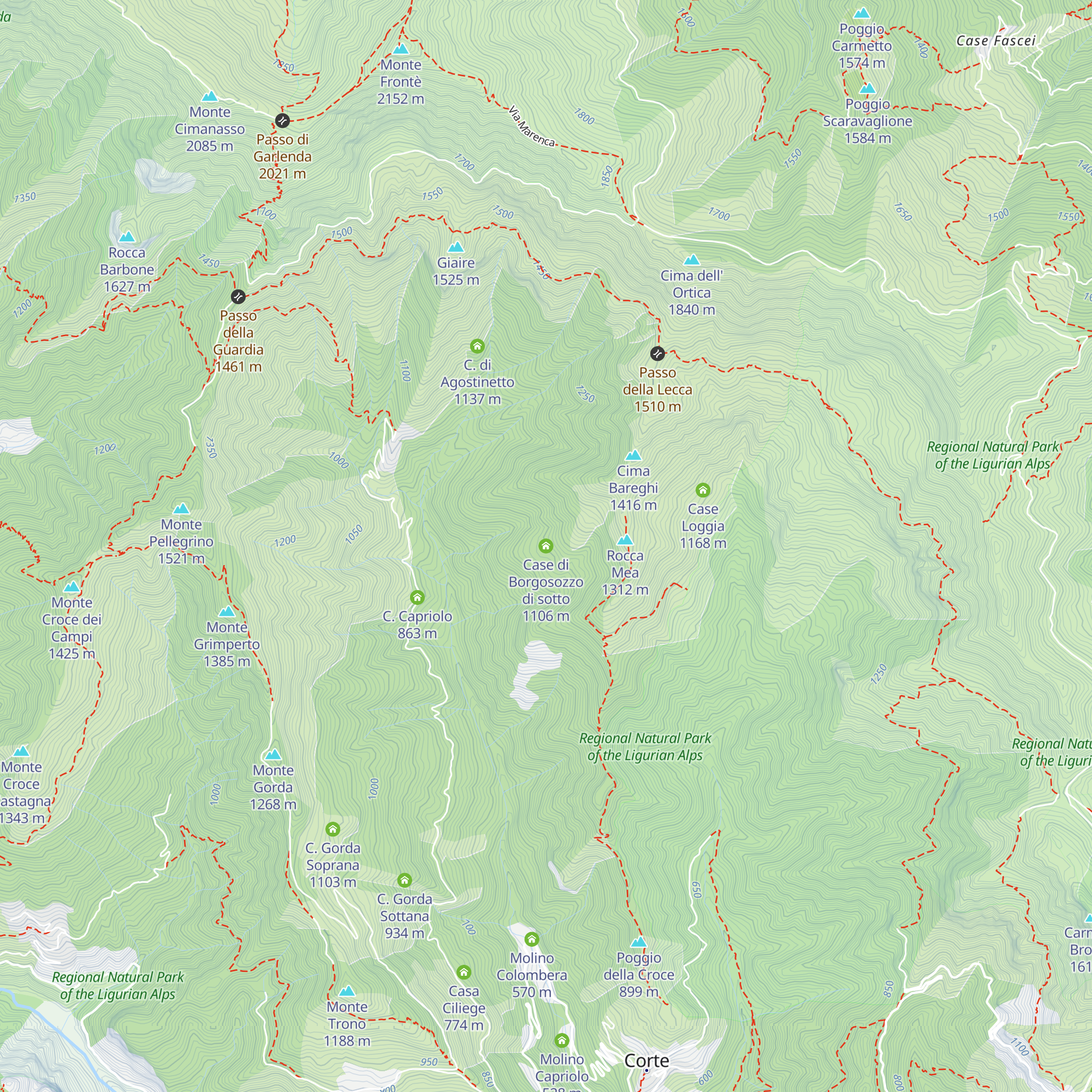 Case di Borgosozzo di sotto map