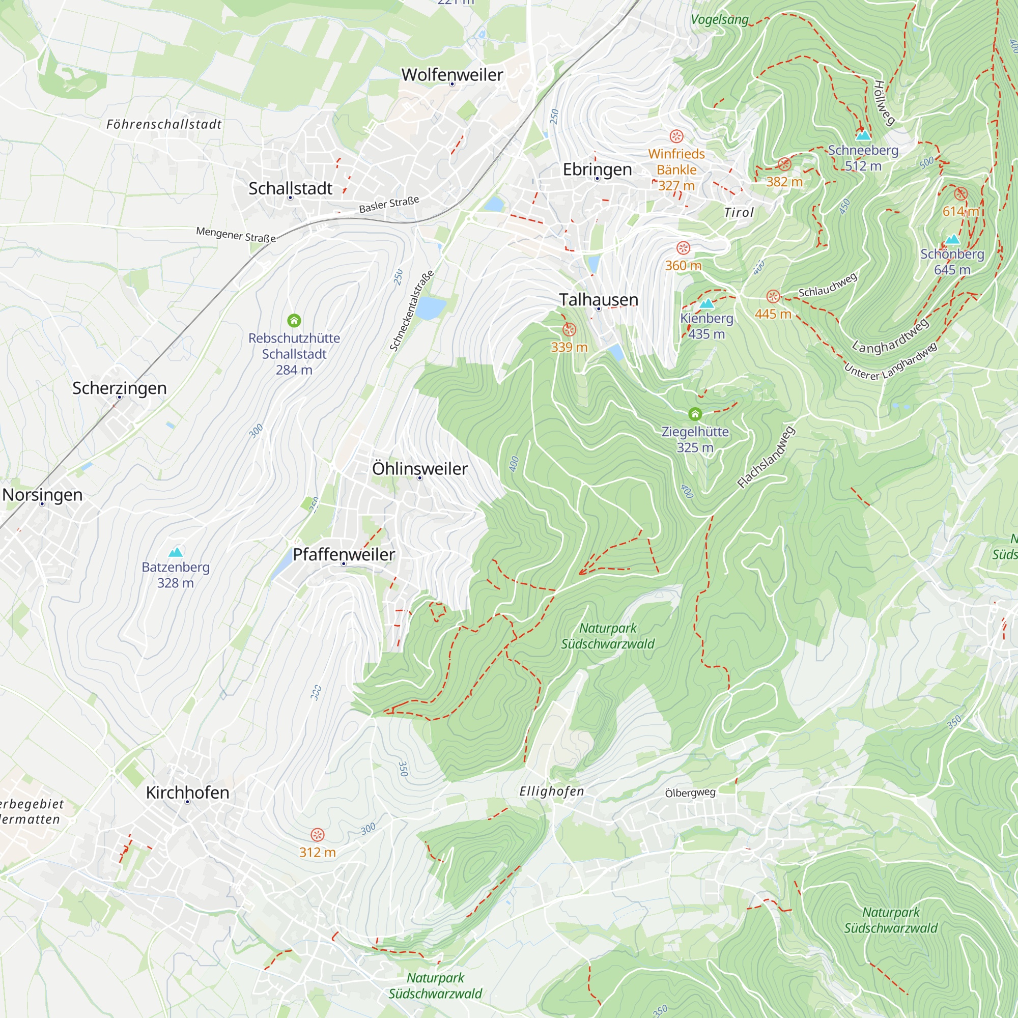 Hüttenrain map