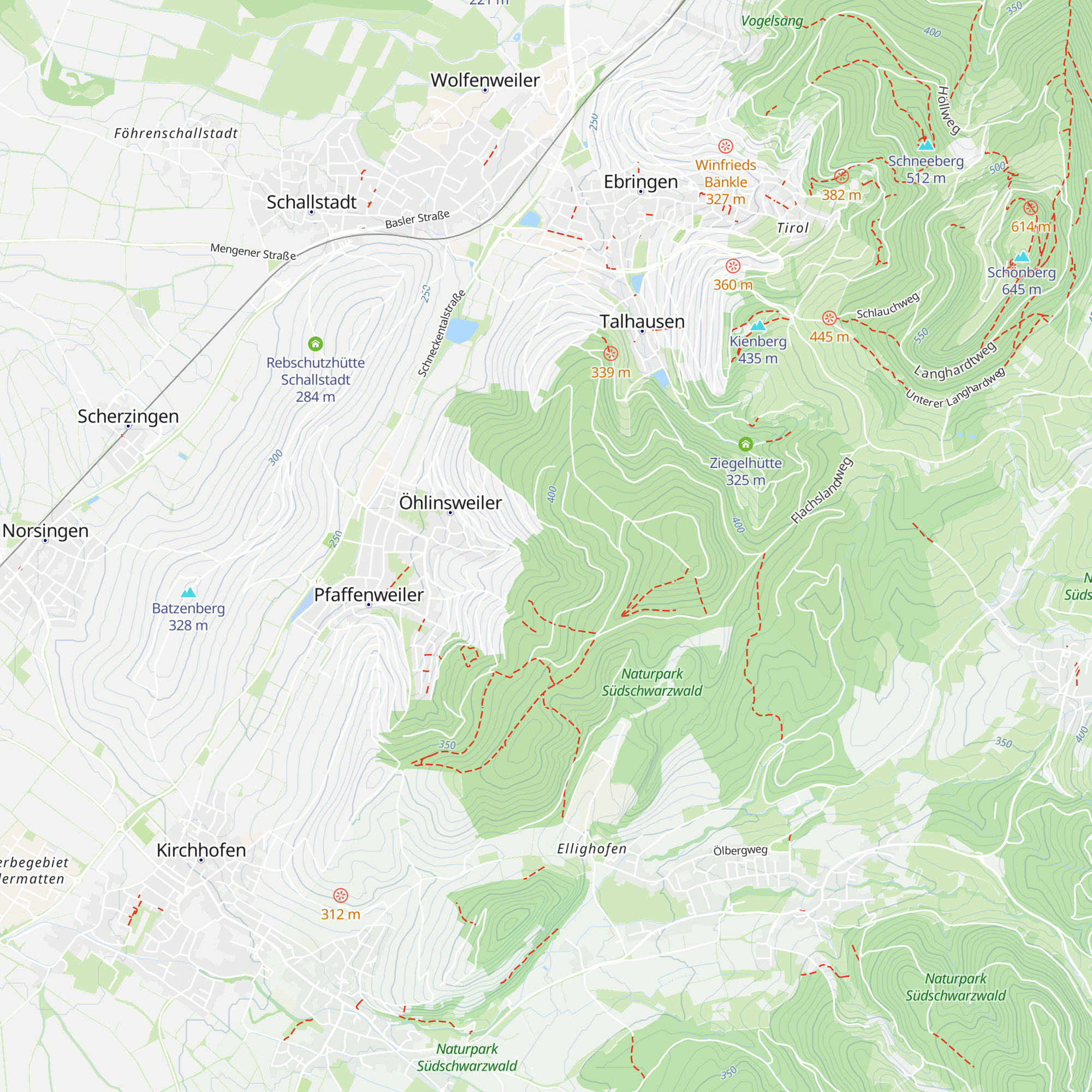 Hüttenrain map