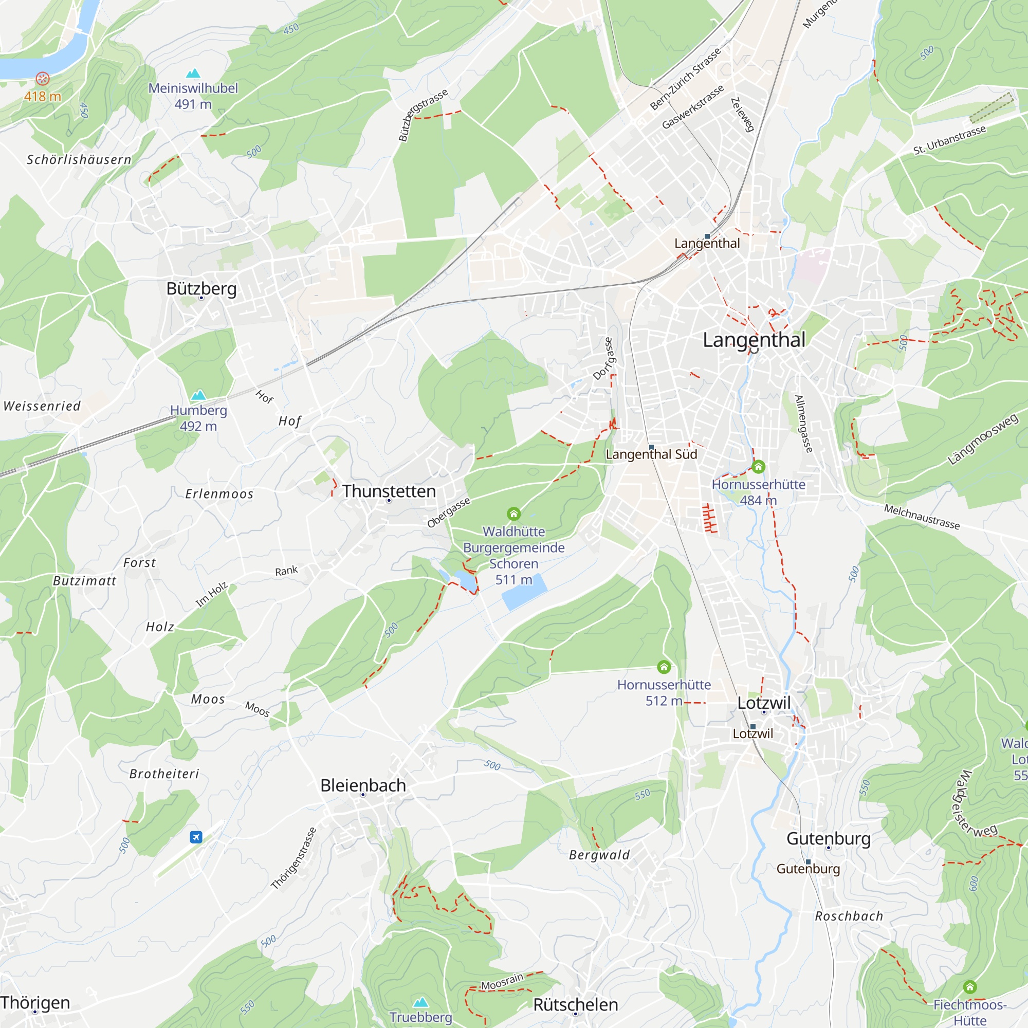 Waldhütte Burgergemeinde Schoren map