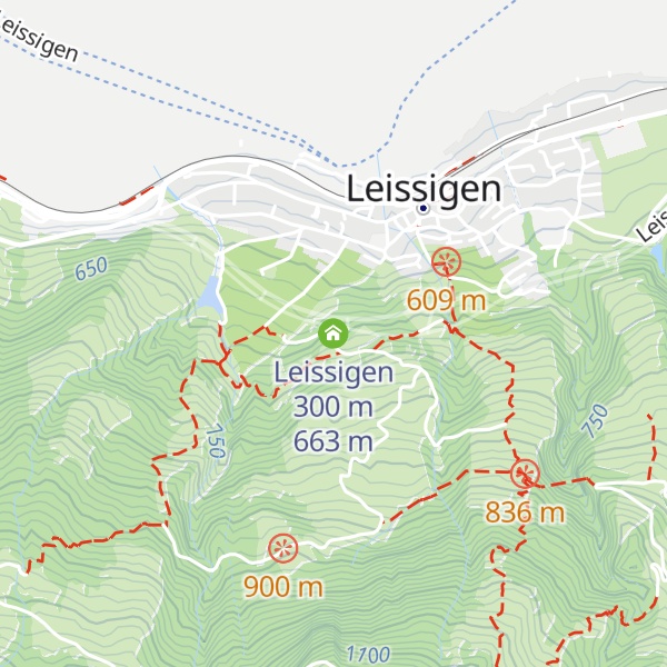 Map of Leissigen 300 m