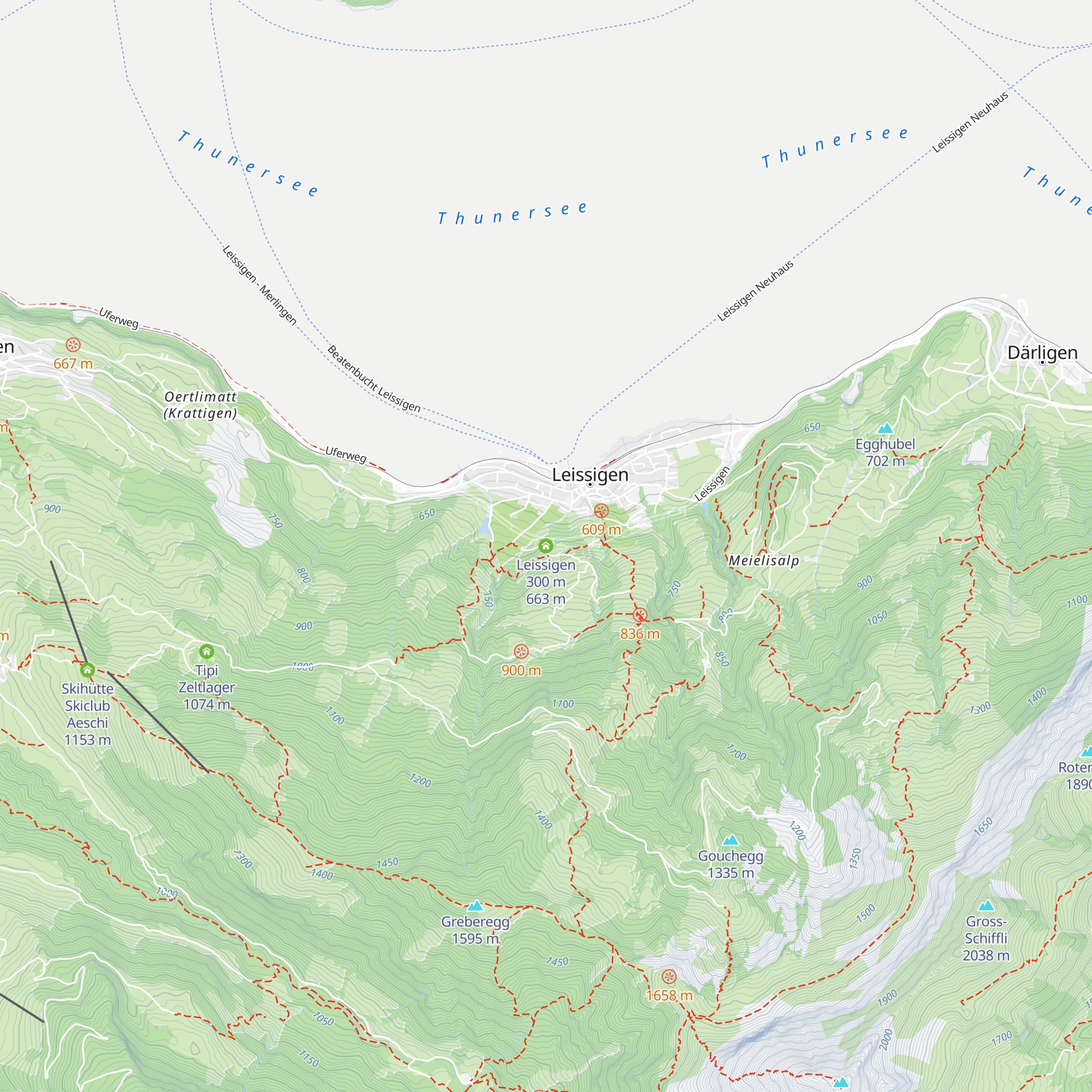 Leissigen 300 m map