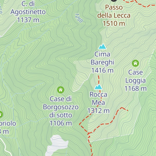Map of Case di Borgosozzo di sopra
