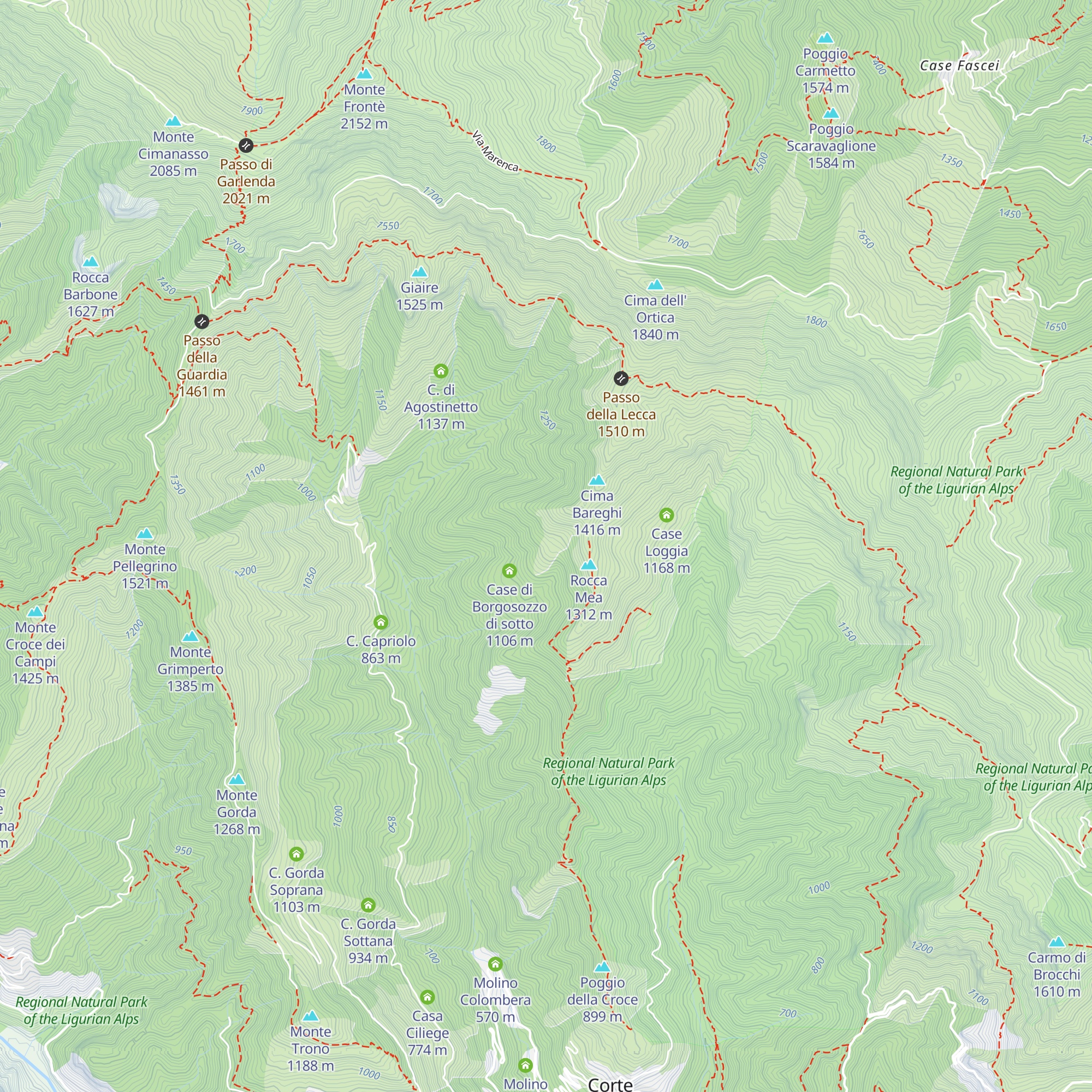 Case di Borgosozzo di sopra map