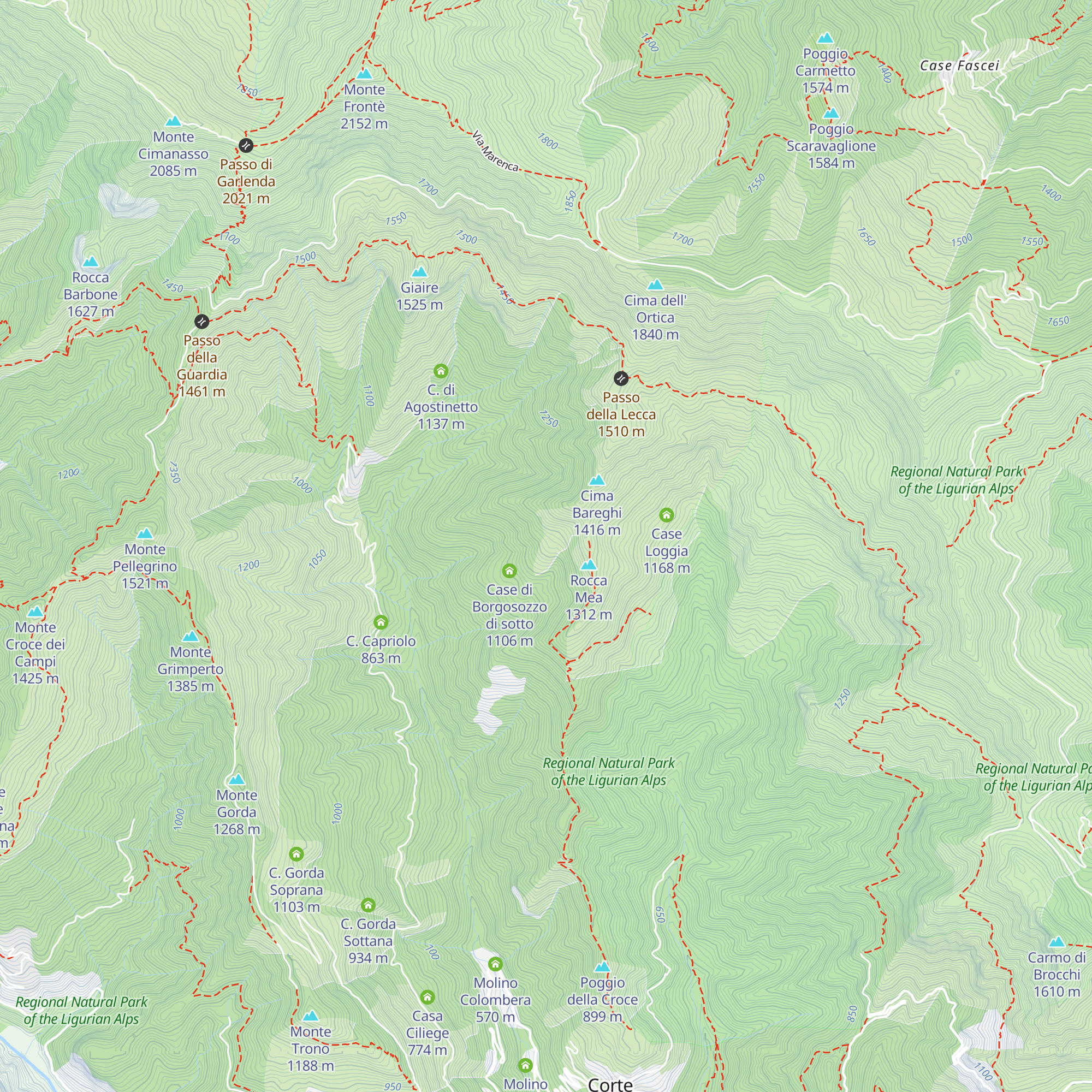 Case di Borgosozzo di sopra map