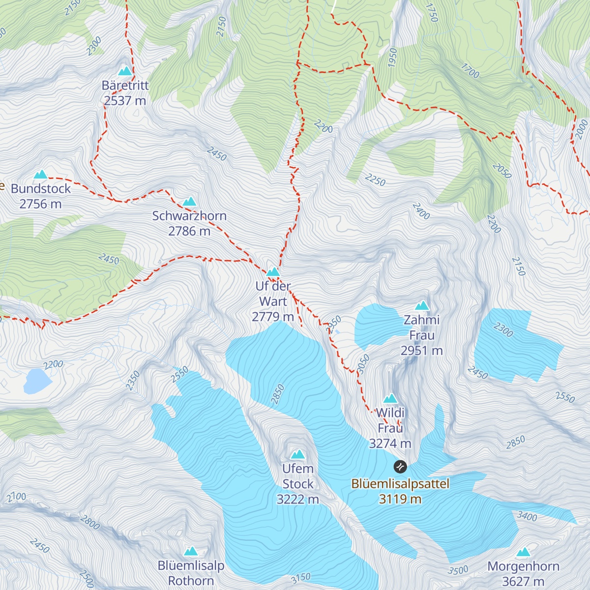 Blüemlisalphütte map