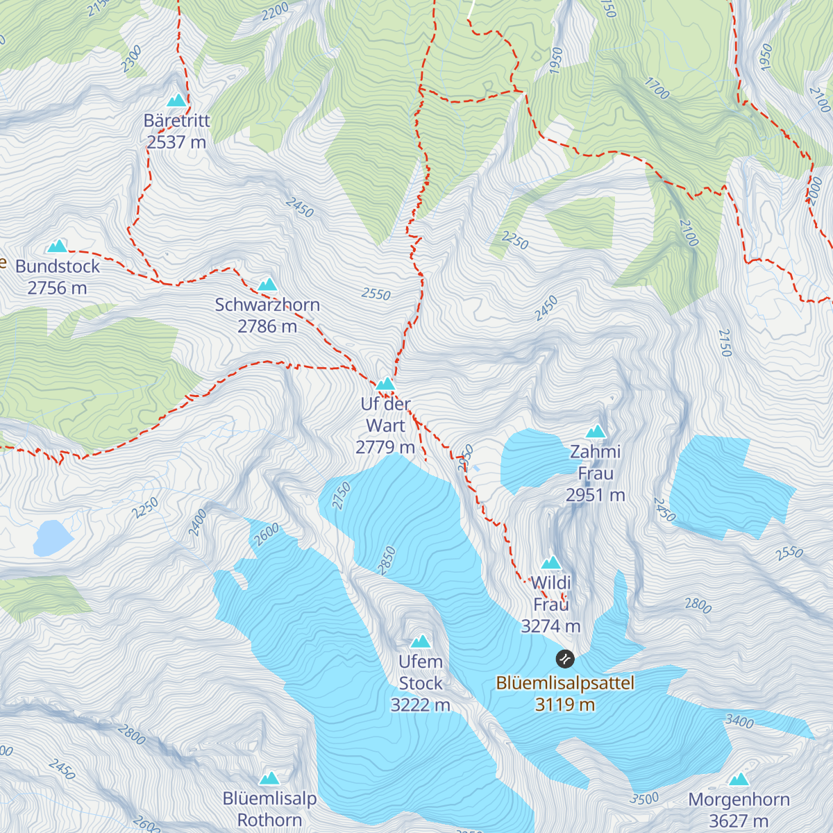 Blüemlisalphütte map