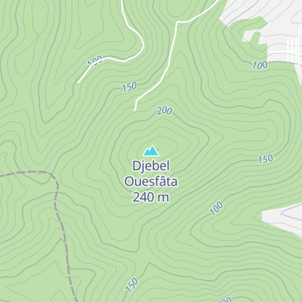 Map of Djebel Ouesfâta
