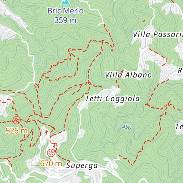 Map of Bric Giardin