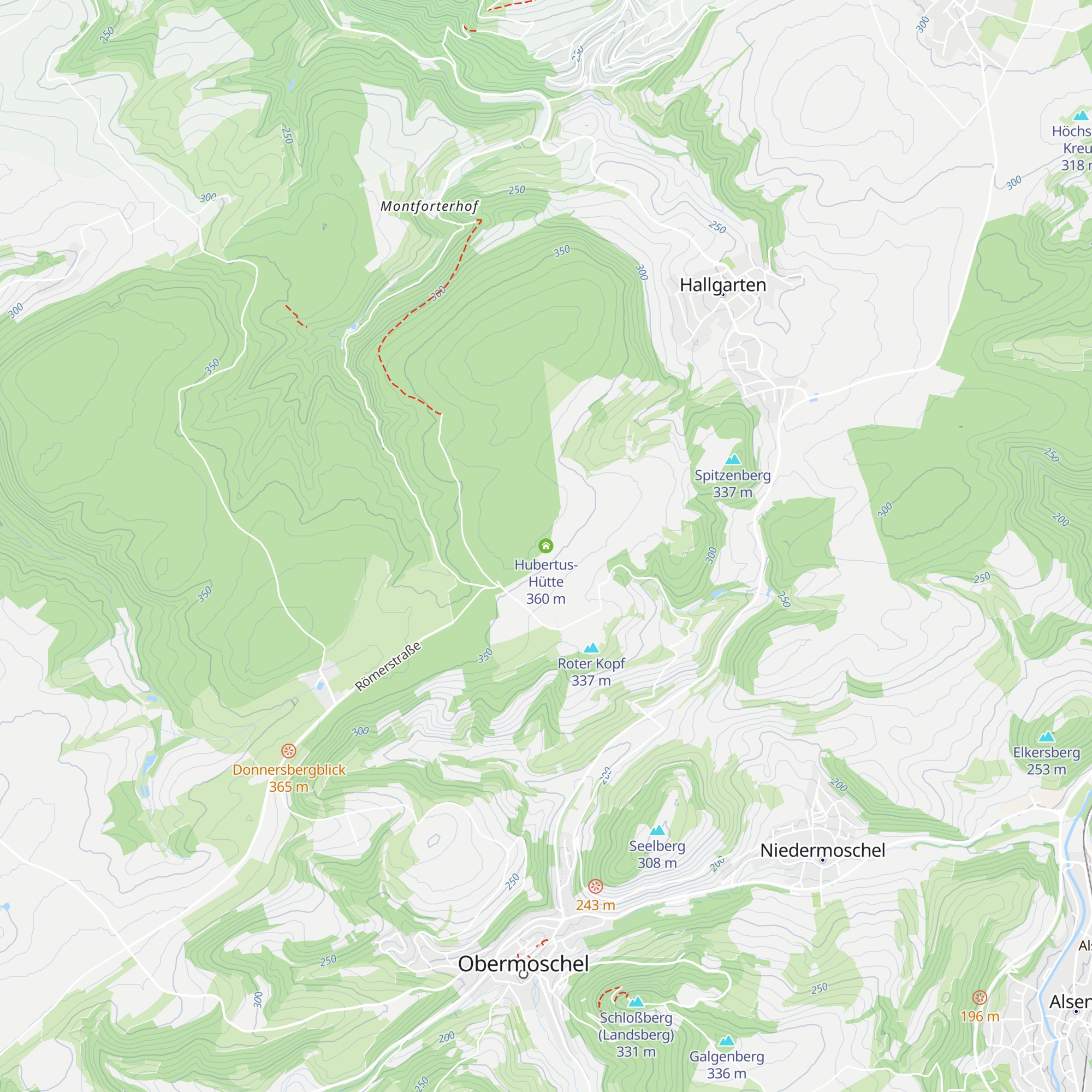 Hubertus-Hütte map