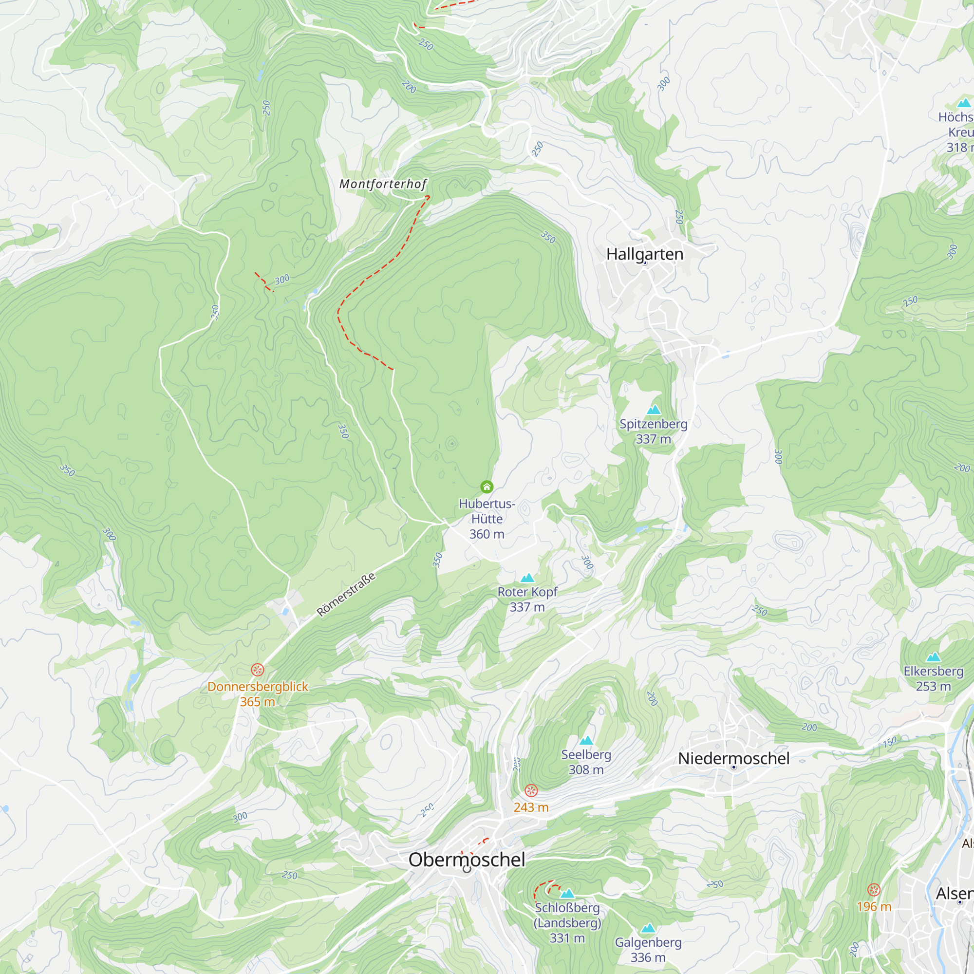Hubertus-Hütte map