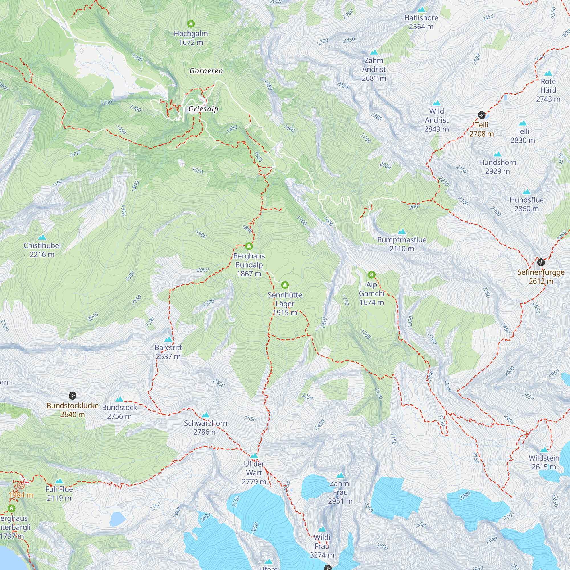 Sennhütte Läger map