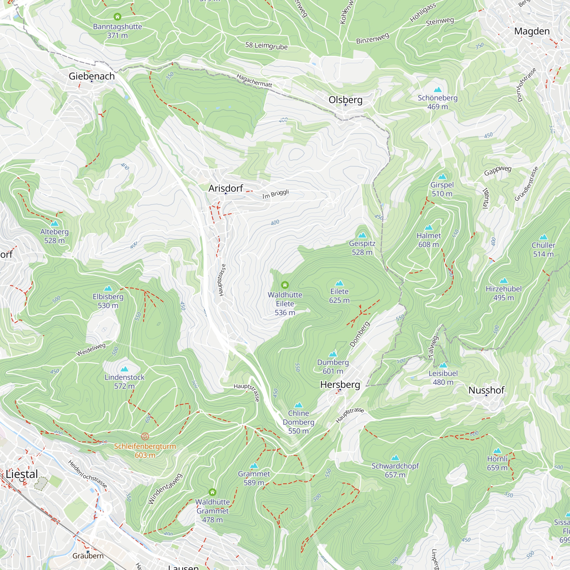 Waldhütte Eilete map
