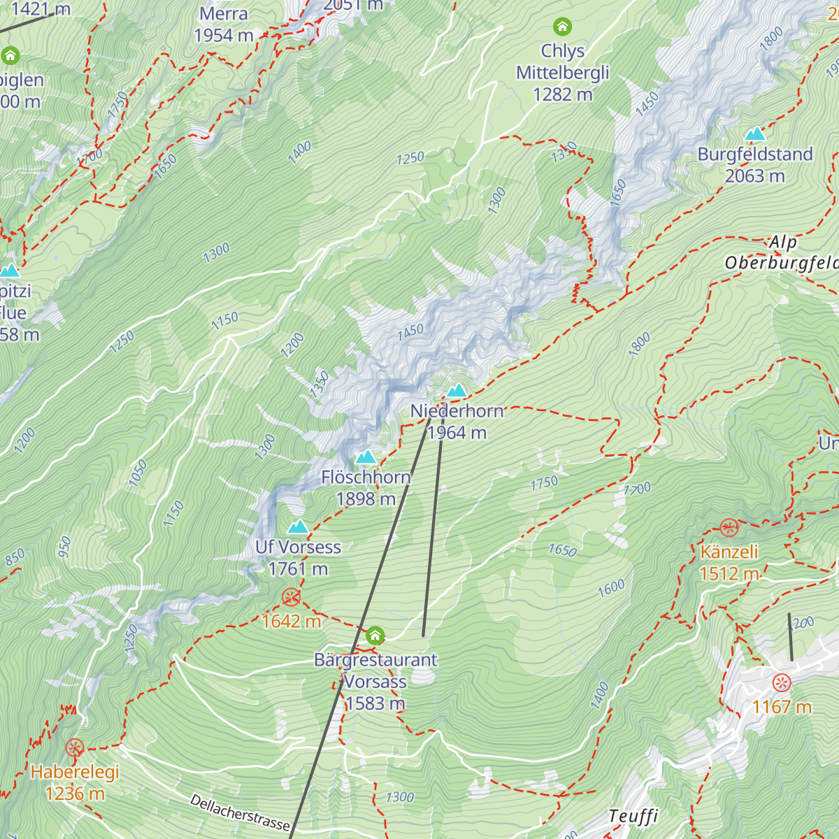 Bergrestaurant Niederhorn map